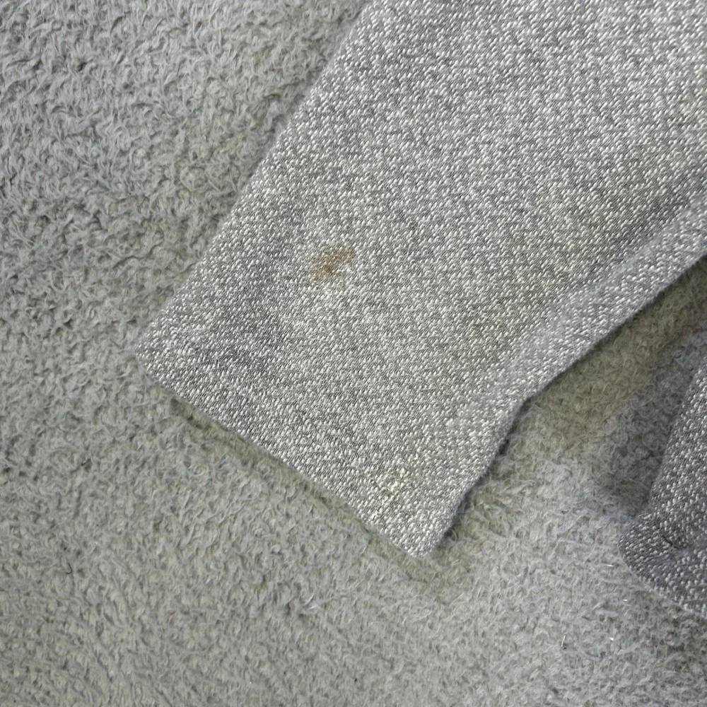 Tommy Bahama 1/4 Zip Sweater Mens Large Grey Herringbone Pullover Stretch Preppy